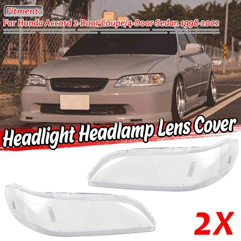 

Left & Right Headlight Lens Cover Car Headlight Lens Cover For Honda Accord 1998-2002