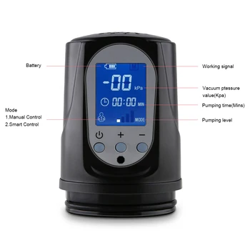 Electric Penis Pump Sex Toys for Men Male Masturbator Penis Extender Penile Vacuum Pump Penis Enlargement Enhancer Massager Ring 4