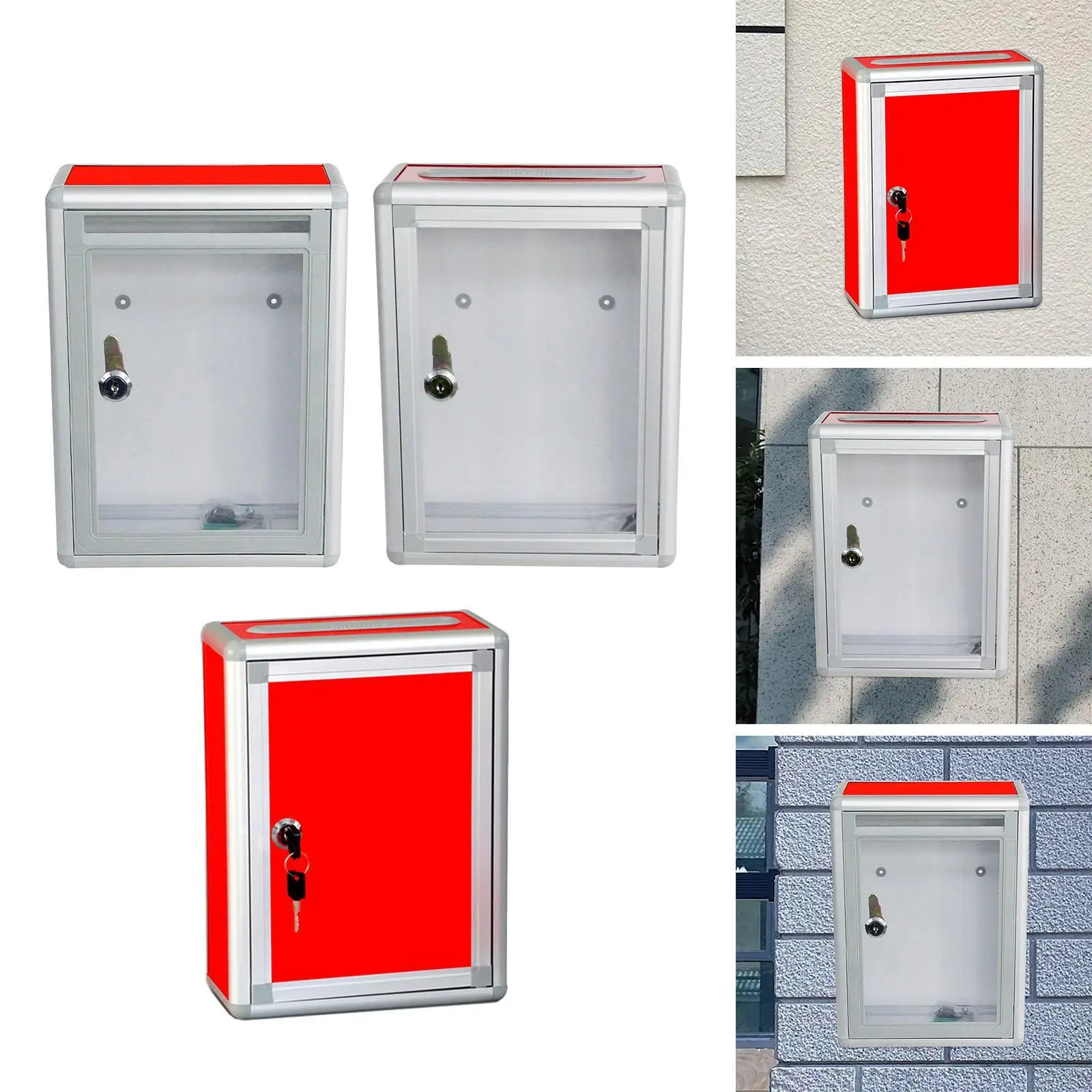 Suggestion Box Ballot Comment Box Tip Money Metal Donation Storage Container for Voting Bar Suggestions Fundraising