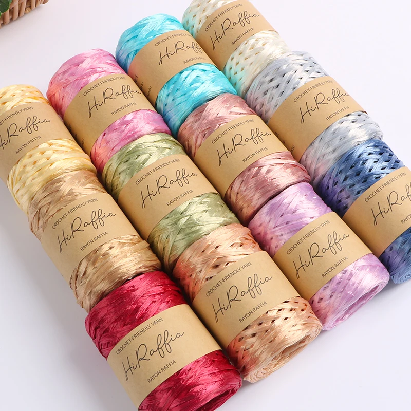 MONDIAL RAFIA Rafia Yarn Mondial bright raffia thread - AliExpress