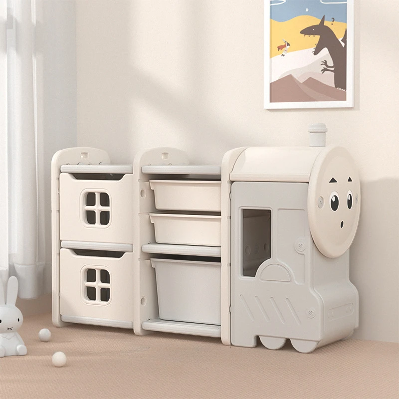 Multi-purpose Plastic Kids Cabinet Toy Organizer Bedroom Children's Shelves Storage Llibrero Organizador Infantil Kids Furniture