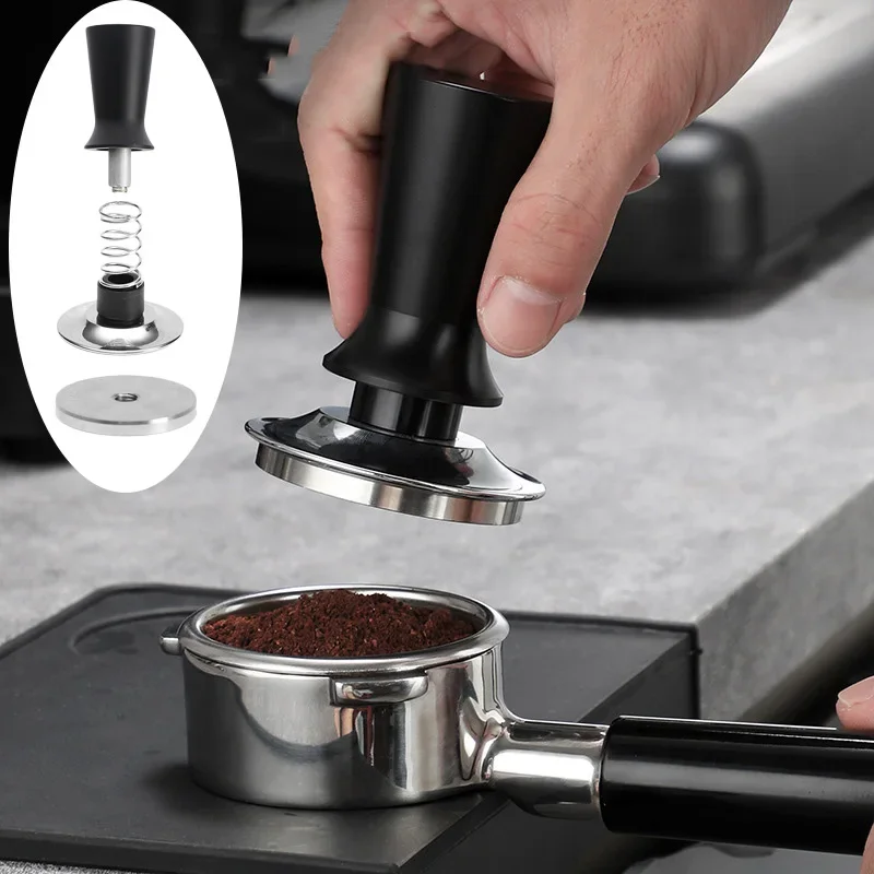 

51/53/58mm Espresso Tamper Barista Tools Coffee Tampers with Calibrated Spring Loaded Stainless Steel Constant Pressure Tamper