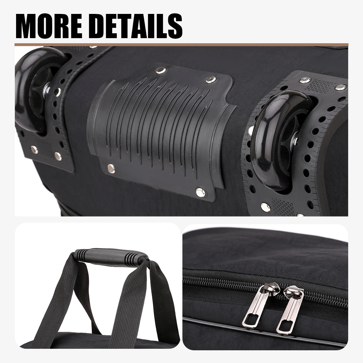 2025 New Fashion Roller Travel Bag, Convertible Clothing Bag, Wear-Resistant Folding Storage Handbag, Extended Duffel Bag