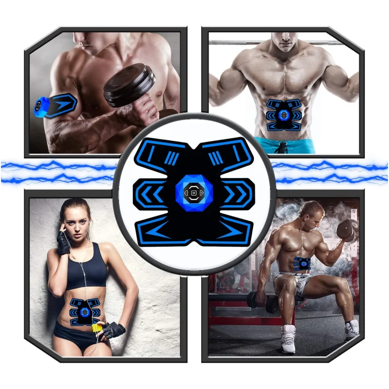 Advanced EMS Muscle Stimulator Abs Trainer with LCD Display and Voice Reminder
