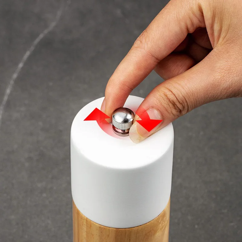 Manual Wooden Salt And Pepper Grinder Multi-Purpose Cruet Kitchen Tool Ceramic Grinder Kitchen Household 6 Inch