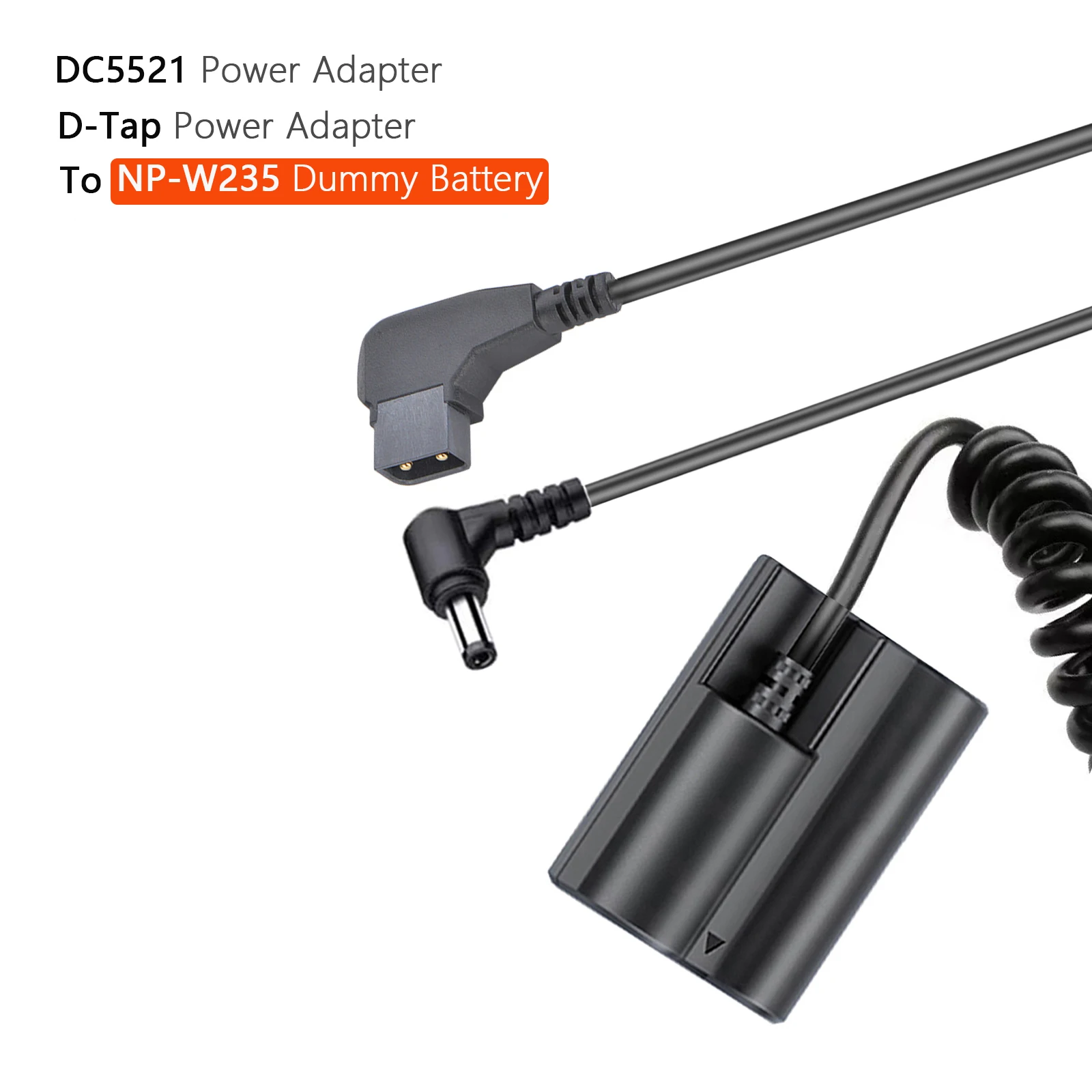 Dc5521 Adattatore Di Alimentazione Della Batteria Fittizio Da D-Tap A Cp-W235 Np-W235 Per Fujifilm Xt5 Xt4 Gfx 100S Xh2S Xh2 Gfx50S Ii