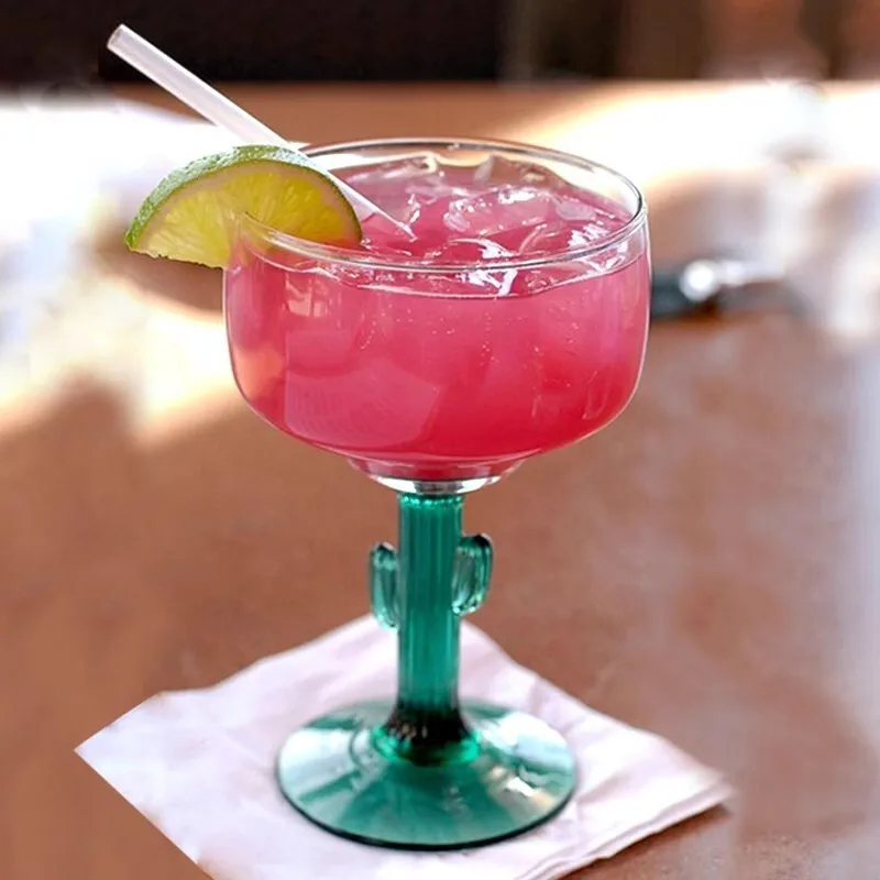 Bar New Creativity Cactus Design Margeritas Mojitos Cocktail Glass Martini Cup Party Wedding Ice Cream Mug Dessert Goblet