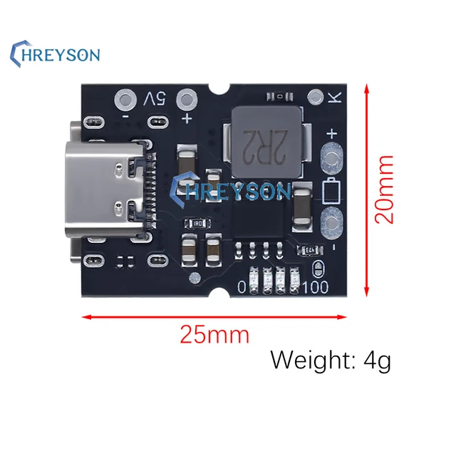 Type-C USB 5V 2A Boost Converter Step-Up Power Module Lithium Battery  Charging Protection Board LED Display USB For DIY Charger - AliExpress