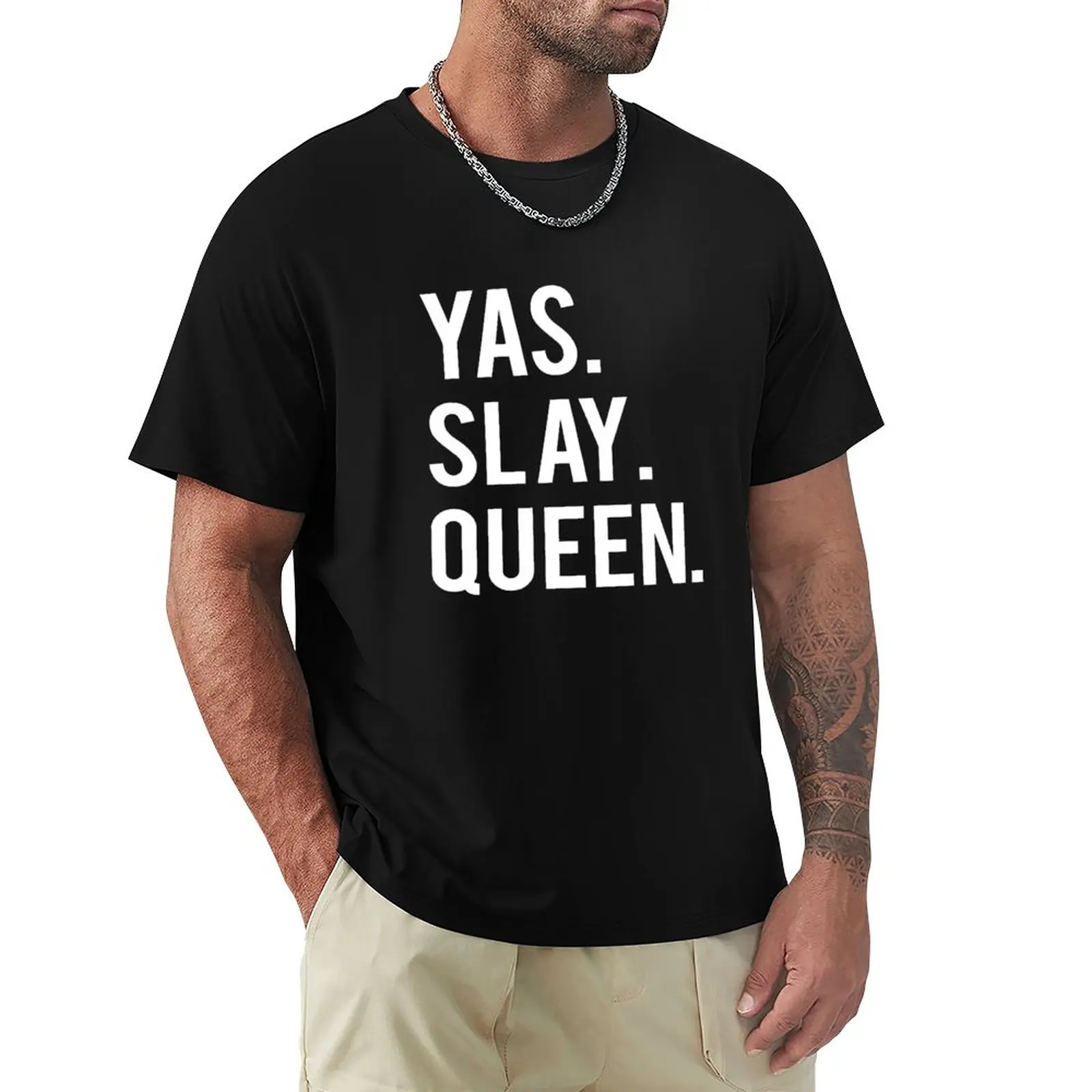 

Millennial's YAS SLAY QUEEN T-shirt & Hoodies T-Shirt summer clothes plus size tops mens graphic t-shirts pack