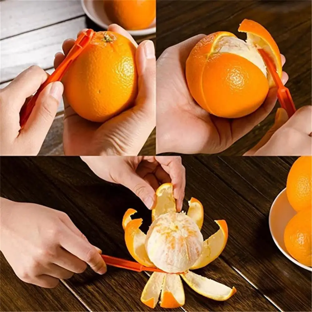 Orange Peeler Plastic Portable Lemon Citrus Vegetable Fruit Opener Slicer Cutter Slicer Stripper Peeler Kitchen Tool 1pc