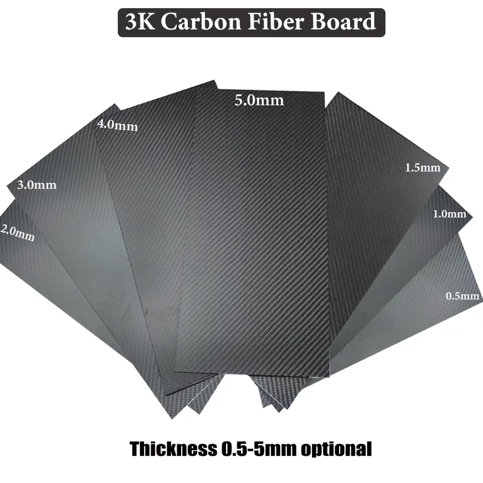 3K Carbon Fiber Plate 400mm X 200mm Carbon Plate Panel Sheet (0.5,1,1.5,2,3,4,5)mm High Composite Hardness Material Plate image 6