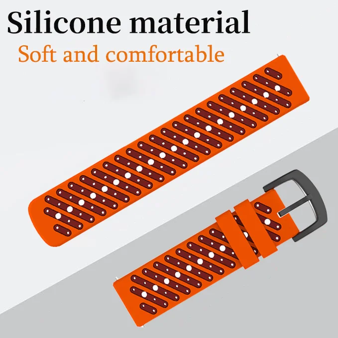 Premium 22mm Silicone Smartwatch Replacement Strap - Durable Wristband Bracelet