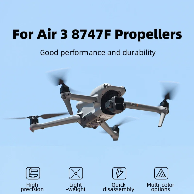 2/4Pair Low Noise 8747F Propeller Props For DJI Air 3/Air 3S Drone Quick-Release Paddle Blade Wing Fan Spare Accessories drone propeller drone propellers drone propeller blades propeller replacement parts