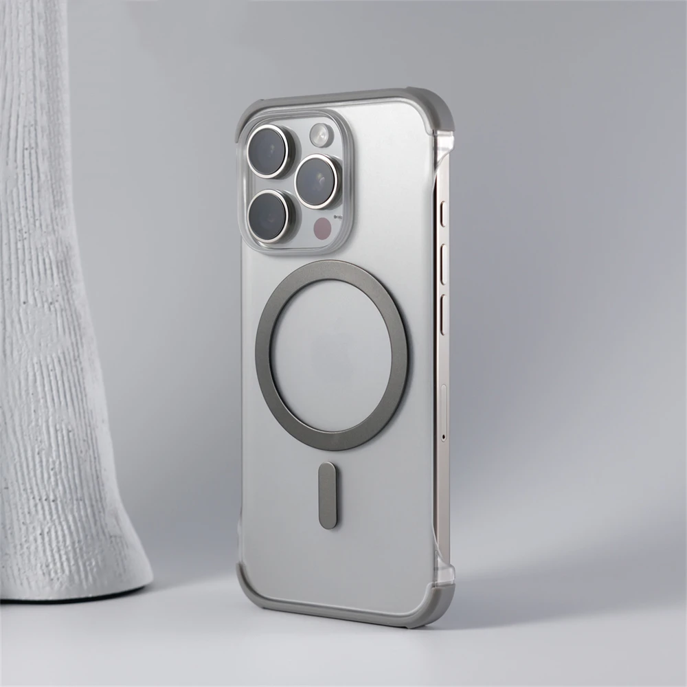Ultra Thin Frameless Matte Magnetic Case with Magsafe Wireless Charging Compatibility
