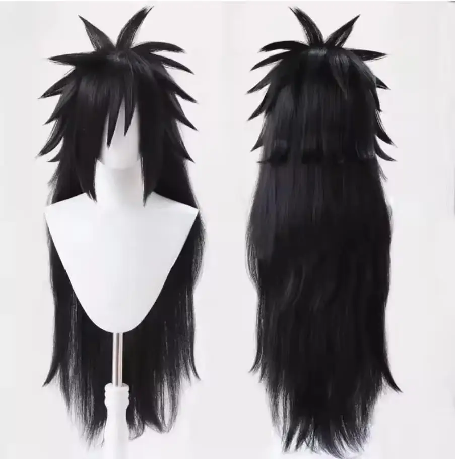 Costume Cosplay Anime Uchiha Madara, Armatura Rossa, Veste Viola, Parrucca Nera Lunga, Set Completo per Halloween e Feste in Maschera - immagine 6