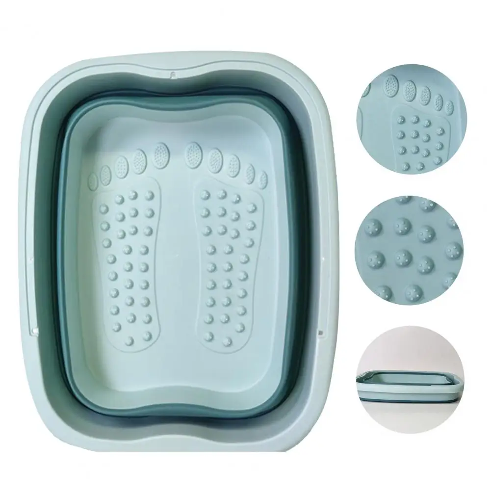 Foldable Wash Basin Plastic Portable Pool Foot Bath Basin Kitchen Fruit Vegetable Washing Footbath Tub Camping Laundry