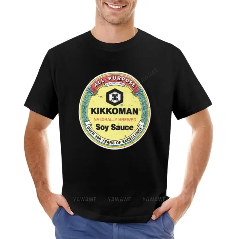 

boys summer tops men t shirt KIKKOMAN SOY SAUCE T-Shirt vintage clothes graphic t shirt mens t shirts pack