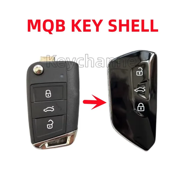 3 Button MQB Modified Car Key Shell Cover Keyless Remote Case Golf8 Style Casing for Golf Tiguan Polo Jetta Skoda Seat Smart Key 1