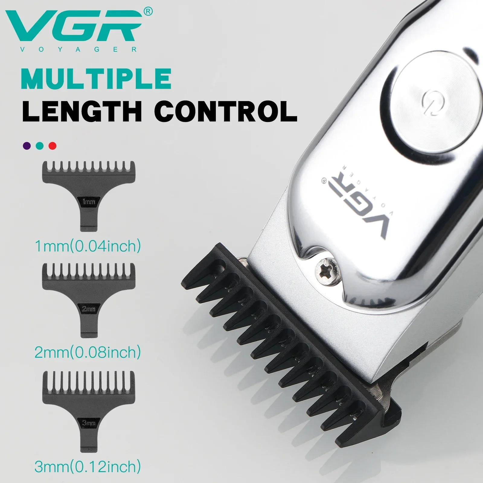 VGR Professional Clipper Wireless Hair Electric Zero Cutting hine Trimmer for Men V-071_voghion.com