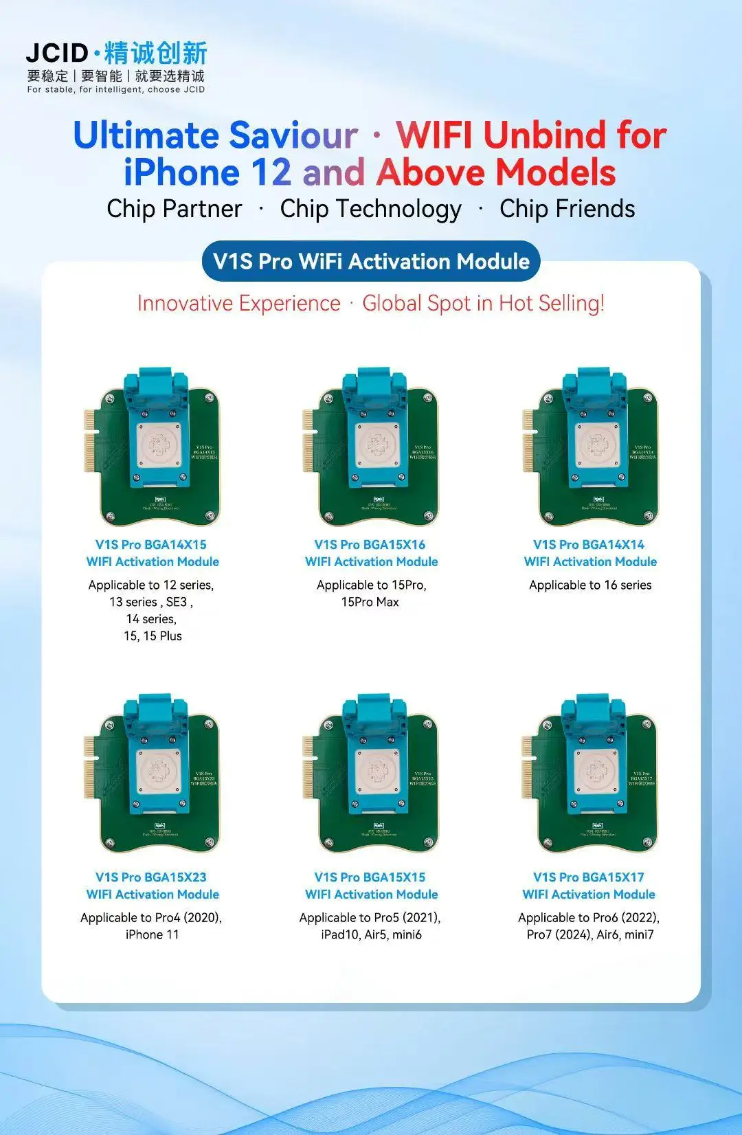 JC JCID Phone WiFi Activation Module,IC and Programmer