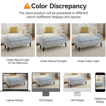 47 inch Velvet Storage Bench 1