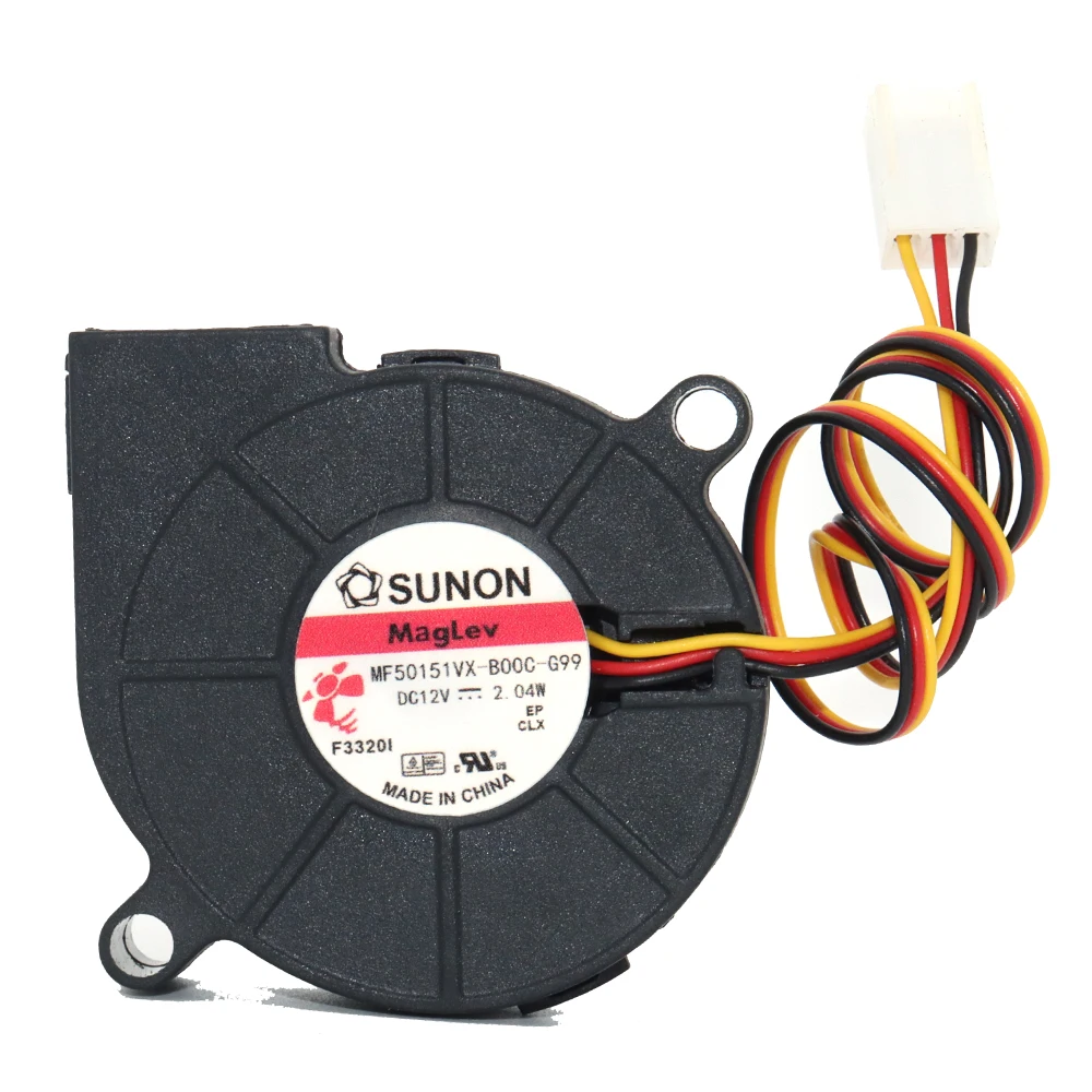 

NEW SUNON DC12V 2.04W MF50151VX-B00C-G99 50mm 5cm Cooling Fan For Arduino MF50151VX 3 wires 50*50*15mm