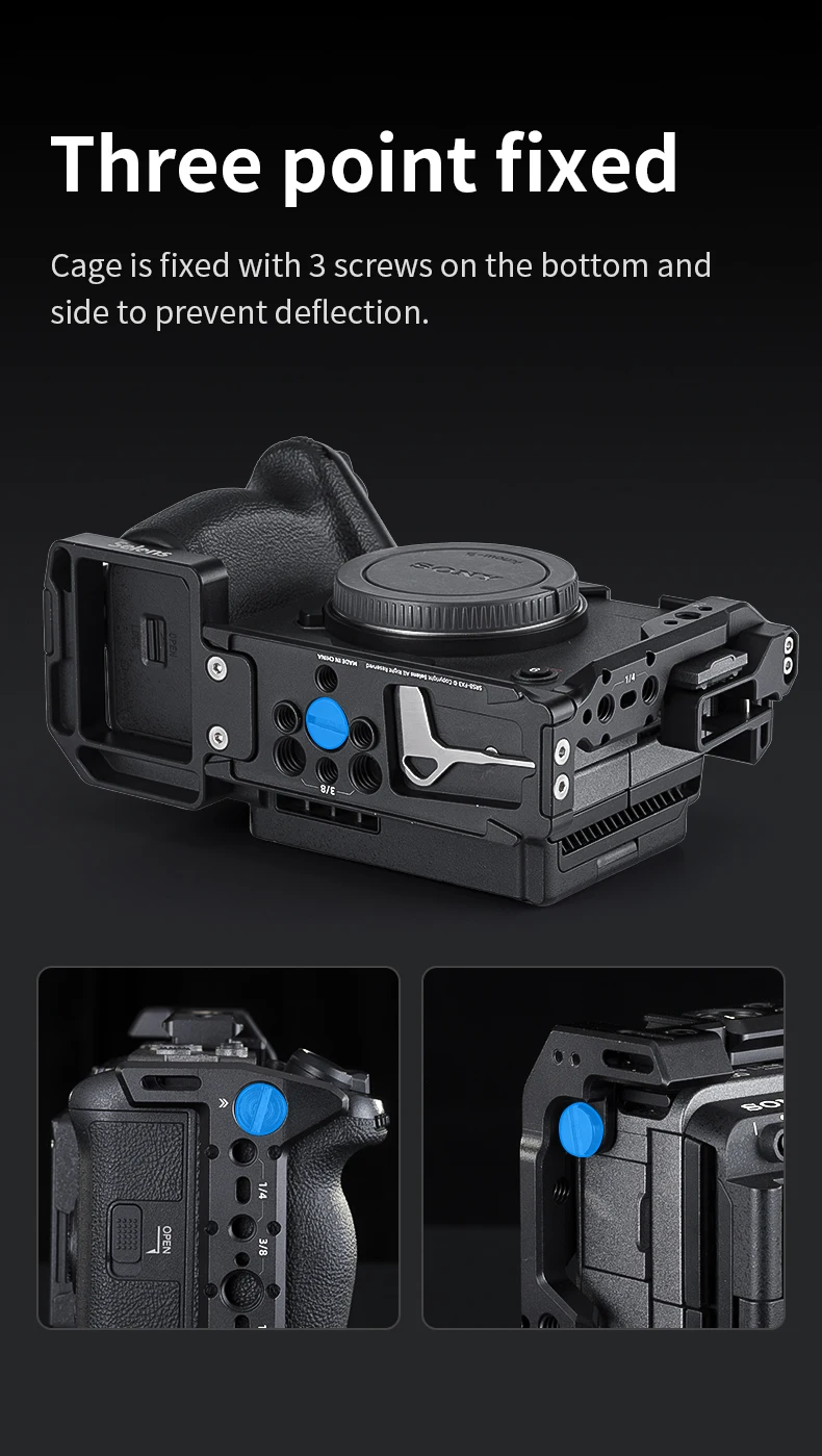 Camera Full Cage for SONY FX3/FX30 with Multiple Expansion Holes Aluminum Alloy