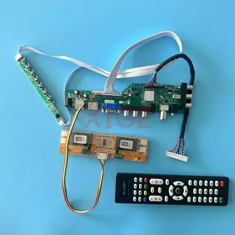 

LCD Controller Board Fit M190MWW1 M190A1 MT190AW01 MT190AW02 1440*900 Digital DVB 30Pin LVDS IR+AV+USB+HDMI+VGA Screen Kit 4CCFL