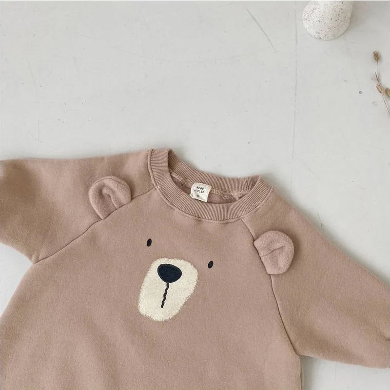 Cute Fleece Padded Baby Jumpsuit for Spring