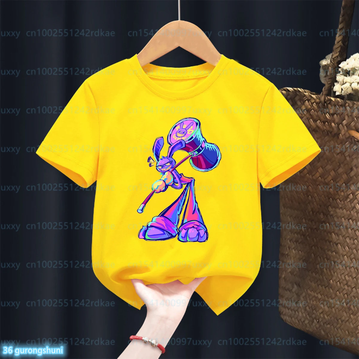 Camiseta divertida para niños y niñas, camisa con estampado gráfico de circo Digital, videojuego, moda Unisex, venta al por mayor