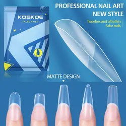 KOSKOE 24/22/20PCS Clear False Nails Tips Coffin Press On Nails False Acrylic Accessories For Extension Nail Art Manicure Tool