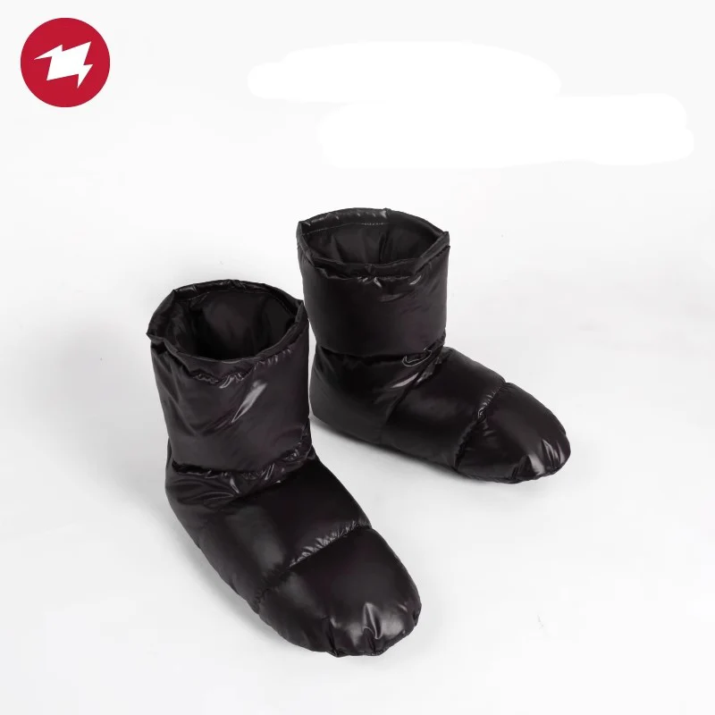 AEGISMAX 90% 덕다운 슬리퍼, 부드러운 캠핑 양말, 다운 신발, 발 커버, 침낭 액세서리, 유니섹스 실내, 초경량 