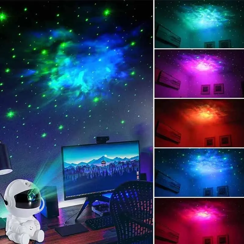 Galaxy Astronaut Nebula Star Projector with Remote