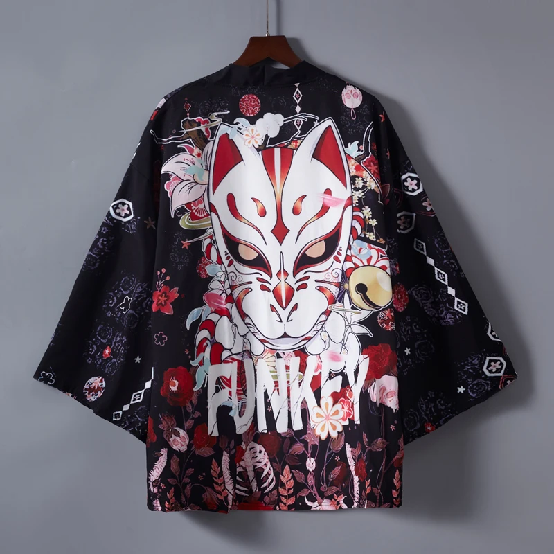 

Chinese Traditioal Robe Kimono Man Japanese cardigan Yukata Male Samurai Costume Haori Obi Beach Blouse Japan Streetwear Jacket