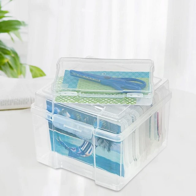 Photo Storage Box Clear Photo Boxes for Storage, Plastic Photo