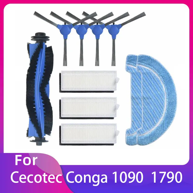 BAKUUM Confezione da 4 filtri HEPA, per Cecotec Conga Series 3290, 3390, 3490, 3590, 3690, 3790 e 3890 Filtro per serbatoio polvere e serbatoio misto acqua
