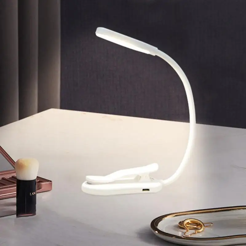 7LED Book Light USB Rechargeable 3-Level Warm White Night Light Adjustable Reading Desk Lamp With Goosenecks Clip Bedroom Study desk lamp,night light,led desk lamp,book light