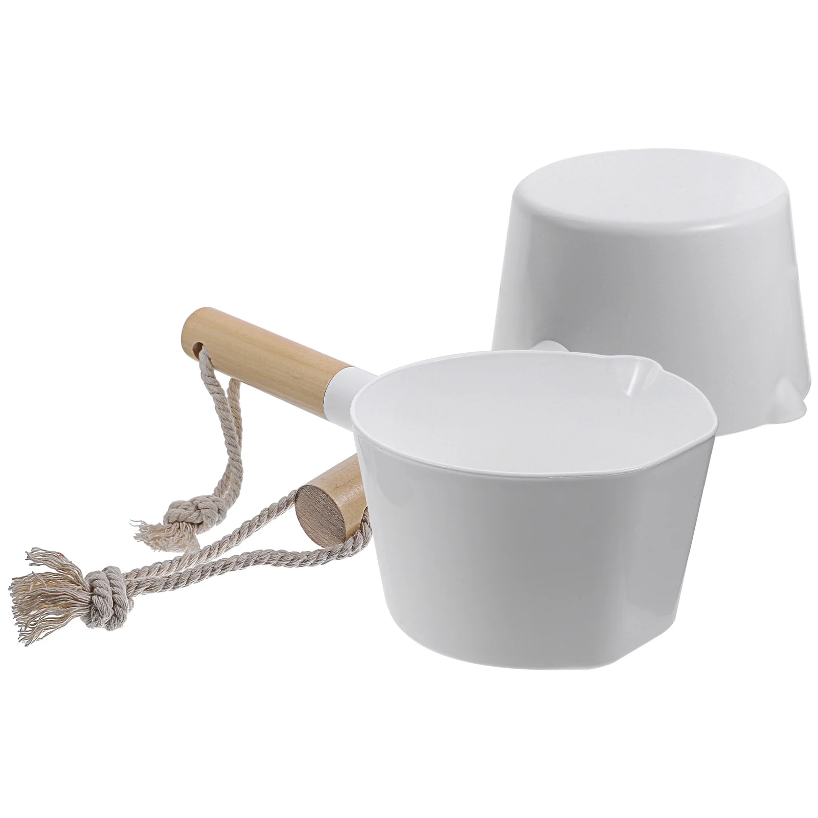2 Pcs Ladle Home Accessories Water Spoon Scoops Shampoo Dipper Household Kitchenware Wooden Handle Baby