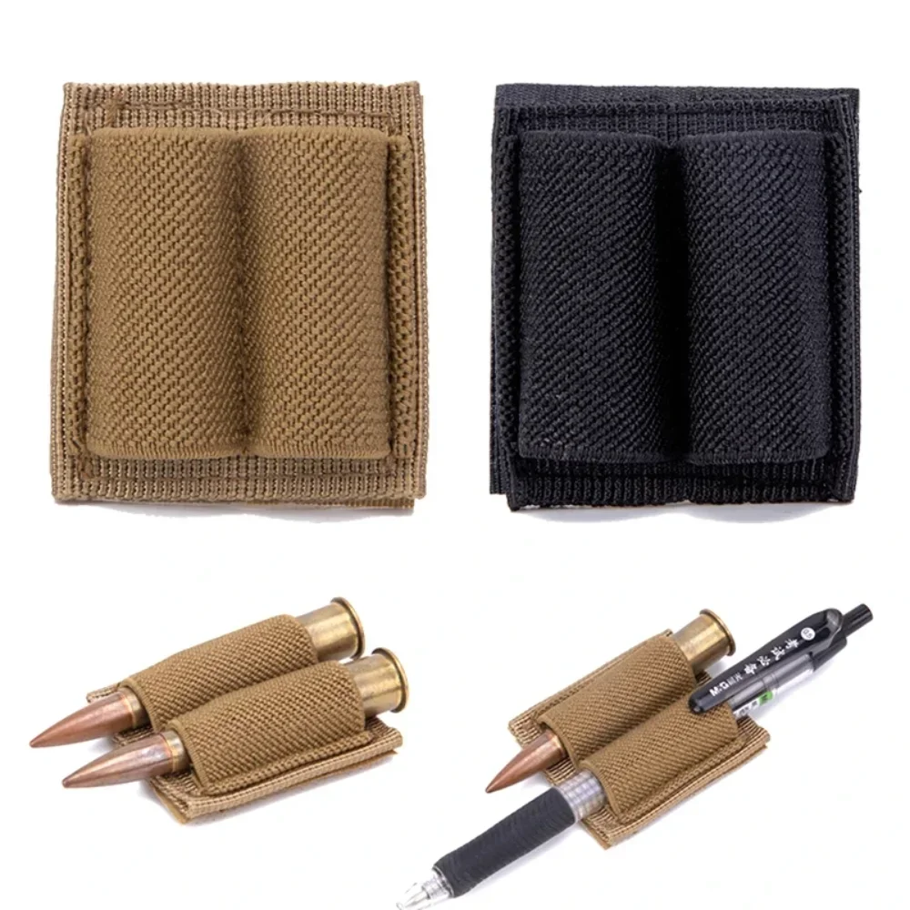 2 Round Bullet Holder for Rifle with Adhesive Backing Sticker 308 30-06 Holder for Rifles Side and Buttstock Pouch