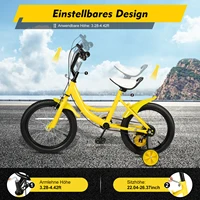 Vélo pour enfants de 16 pouces, hauteur réglable, Fash, avec roues d'entraînement, doubles freins, pour âgés de 5 à 8 ans, charge 50kg 4