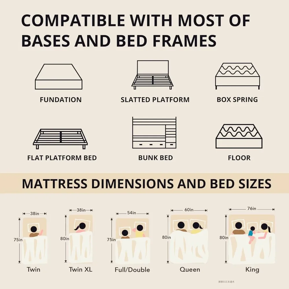 14 inch Firm Mattress, Memory Foam Mattress with Cooling Cover, Bed in a Box, CertiPUR-US Certified, Breathable and Supportive 6