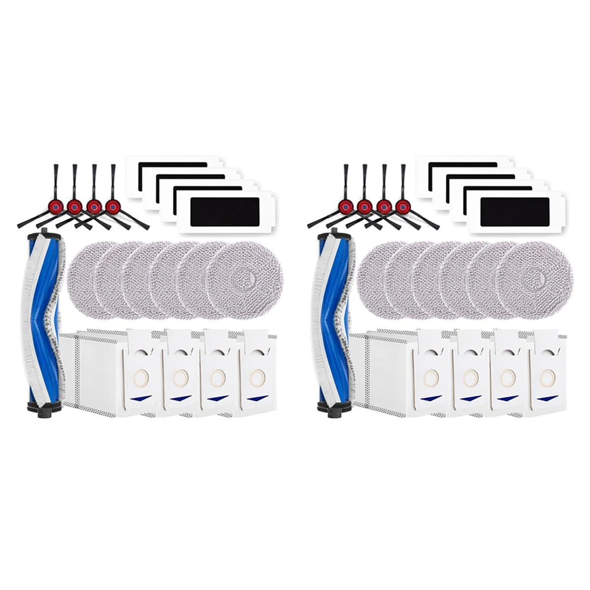 A52Q2 Set Accessories for ECOVACS DEEBOT T30 Pro Omni / T30 Omni Robot Vacuum Cleaner, Main Brush, Dust Bags,Cloths, Filters