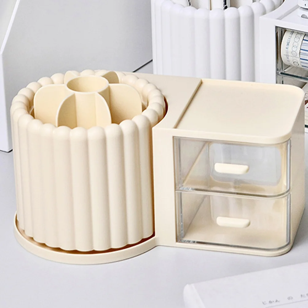 

Rotating Pen Holder Organizer Stash Box Convenient Brush Multifunction for Storage Abs