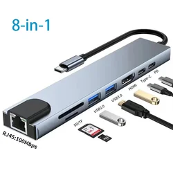 Universal USB-C Hub and Thunderbolt 3 Docking Station Adapter (8-in-1)