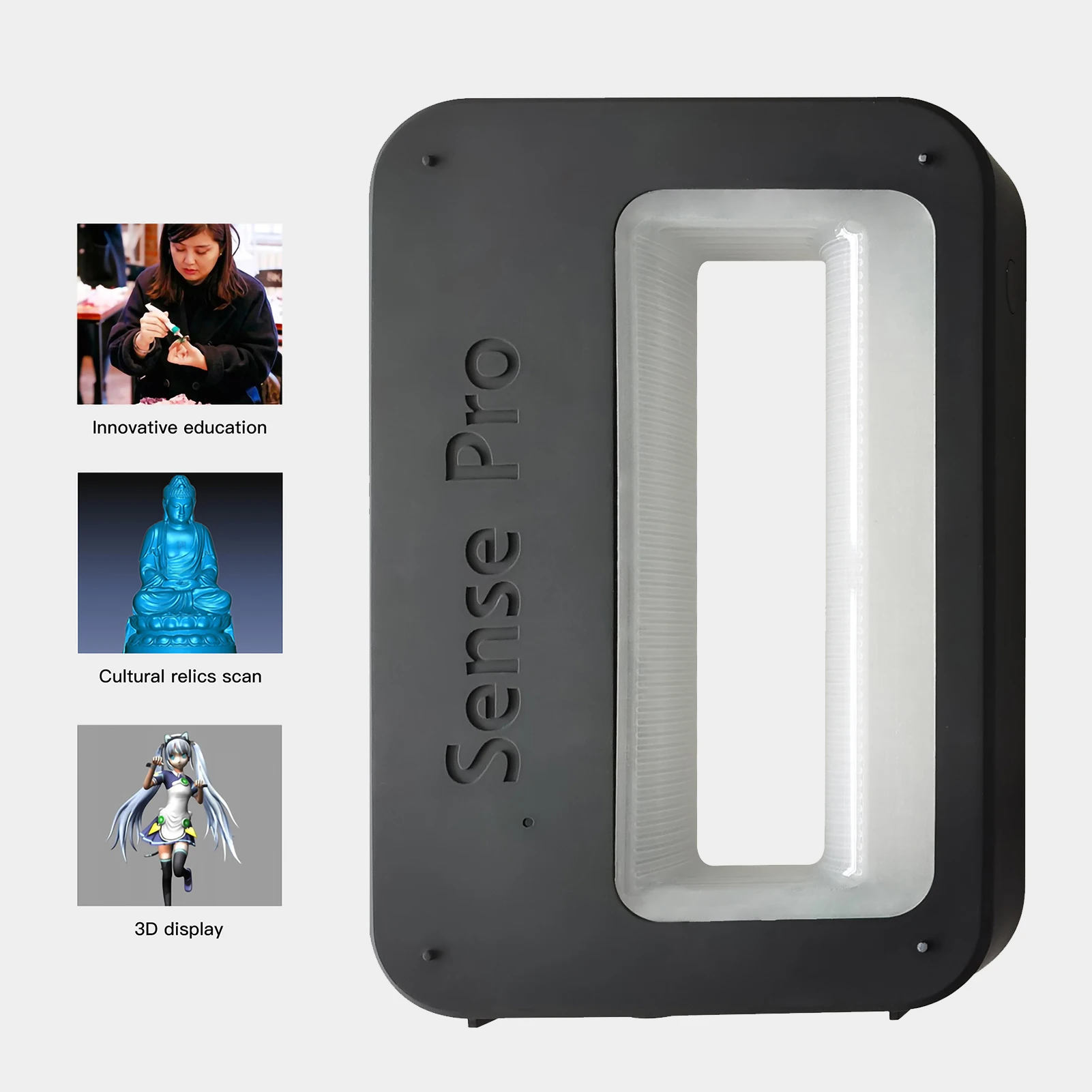 Sense Pro 휴대용 모바일 3D 모델링 스캐너, 고정밀 정확도, 0.3mm 지지대 OBJ, STL, PLY 출력