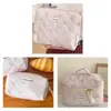 Pink Bowknot Quilting Women Cosmetic Bag Portable Zipper Makeup Travel Organizer Female Handbag Toiletry Pouch For Girls 4