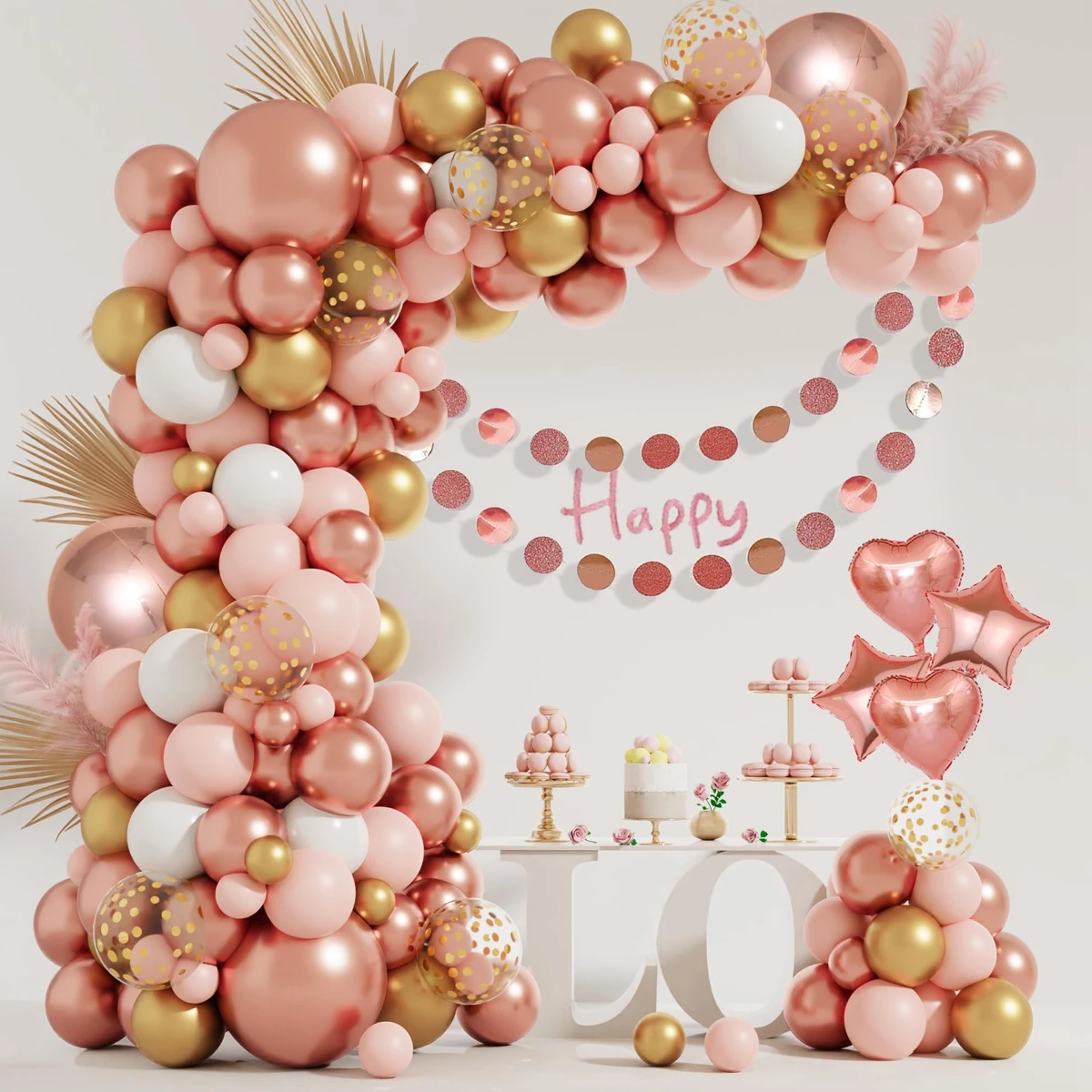 

Розовое розовое золото Макарон шар гирлянда арочный комплект День Рождения вечерние украшения Дети Свадьба День Рождения вечерние принадлежности для детского душа