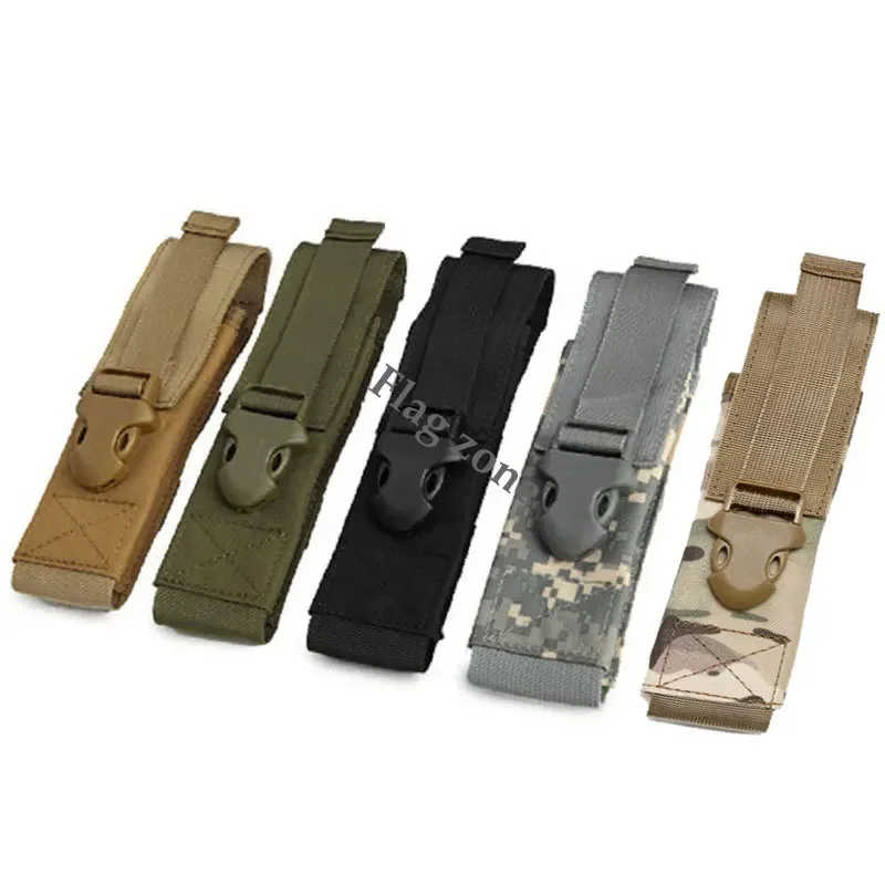 M5 Flashlight Pouch Molle Wiast Bag Airsoft Belt EDC Bacpkack Tools Pouch Outdoor Climbing Hunting Accessories Baton Knife Bag 2