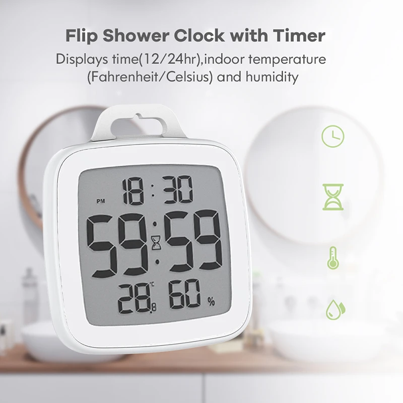 3d wall clock Multifunctional Waterproof Digital Clock LCD Bathroom Wall Clocks Temperature Humidity Countdown Shower Clock Wall Timer Clocks gold wall clock