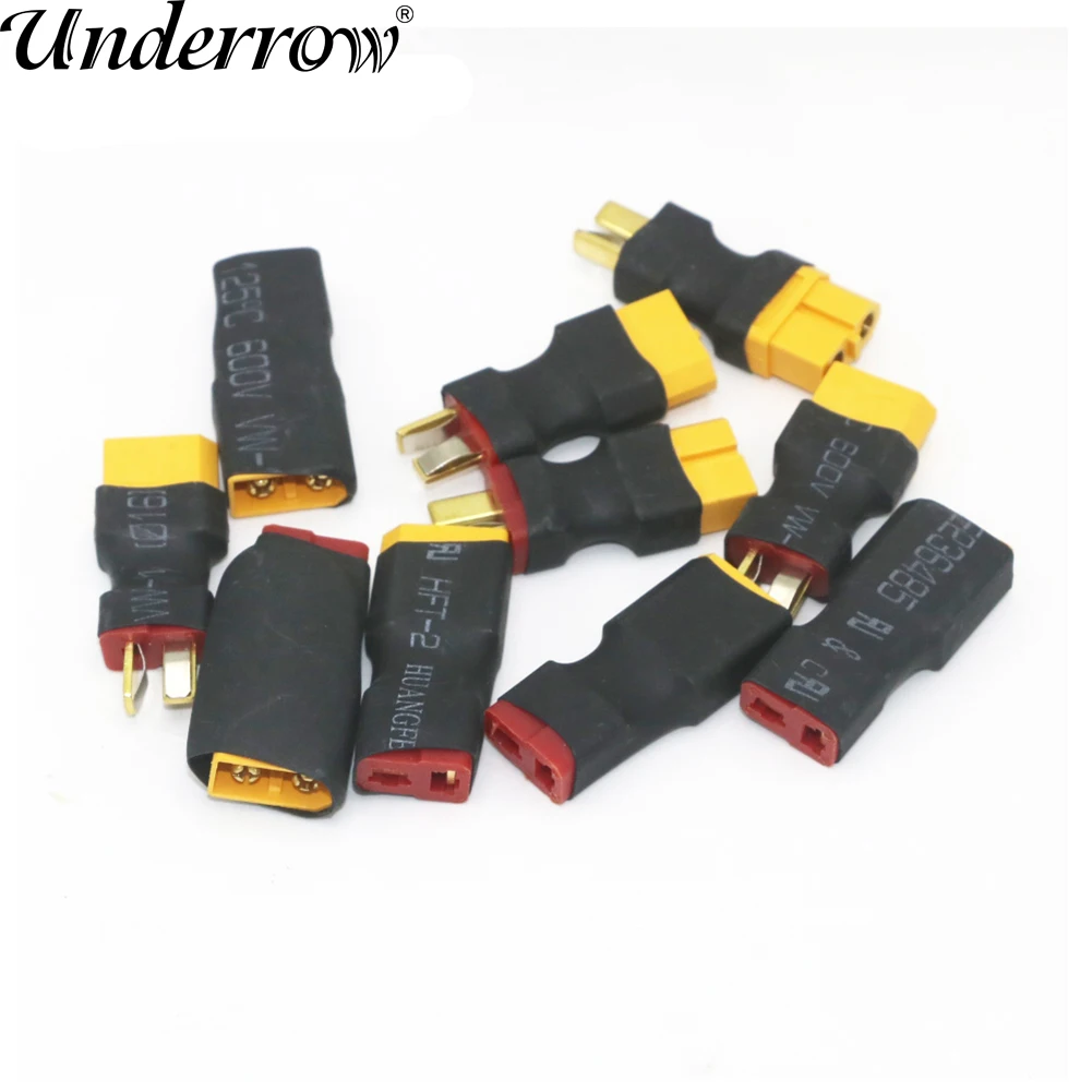 

10pcs T Male Plug to XT60 Male / T Female Plug to XT60 Female Adapter For RC Helicopter Quadcopter LiPo Battery Plug Connector